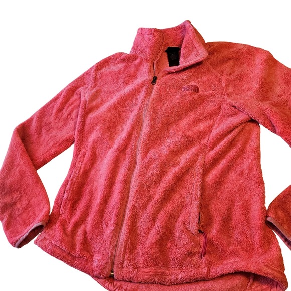 The North Face Jacket Womens Medium Pink Full Zip Fleece High Pile Soft Cozy - Picture 1 of 9